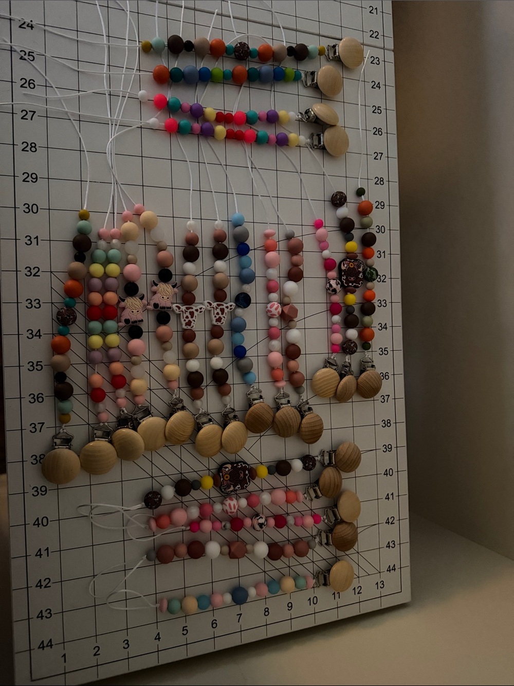 Kids Silicone Beaded Pacifier Clip - Multicolor $15 each